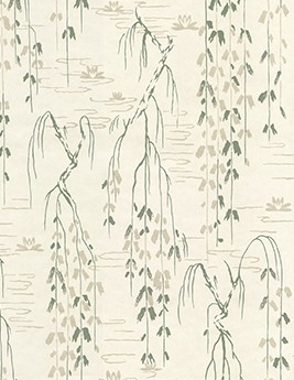 Papier peint CYNDA Coordonné, Intissé décor Floral / Végétal, vert
