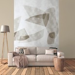 Papier peint Panoramique CAIS Coordonné, 100% Intissé décor Graphique,  beige