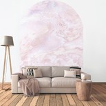 Papier peint Panoramique KRISTAL Komar, 100% Intissé décor Graphique, marbre rose 