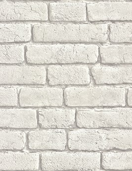 Papier peint KIMI Koziel, 100% Intissé décor Effet de matière, briques blanc