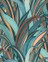 Papier peint RODIN Rasch, Vinyle sur intissé décor Floral / Végétal, Bleu