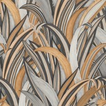 Papier peint RODIN Rasch, Vinyle sur intissé décor Floral / Végétal, marron