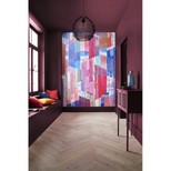 Papier peint VILMA (panoramique) Casadeco, 100% Intissé décor Graphique, violet
