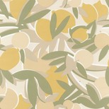 Papier peint LEMON Lutece, Vinyle sur intissé décor , jaune beige