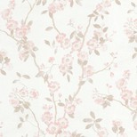 Papier peint TAHANAI Casadeco, 100% Intissé décor Floral / Végétal,  rose