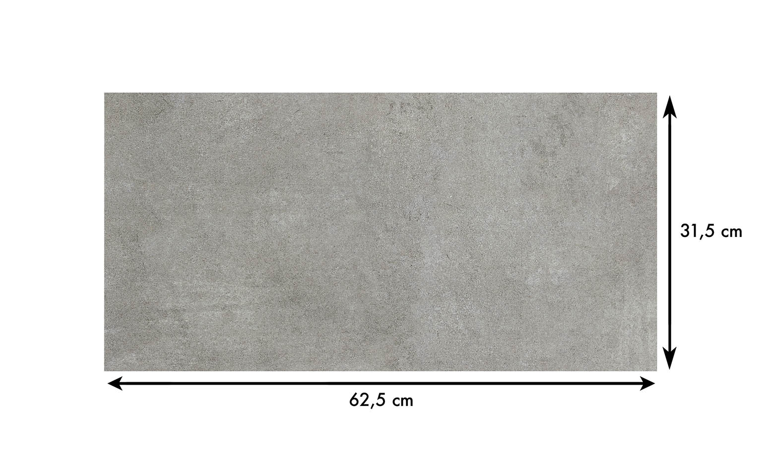 Revêtement minéral composite CERAMIN TILES SJ, gris , dalle 31.50 x 62.50 cm