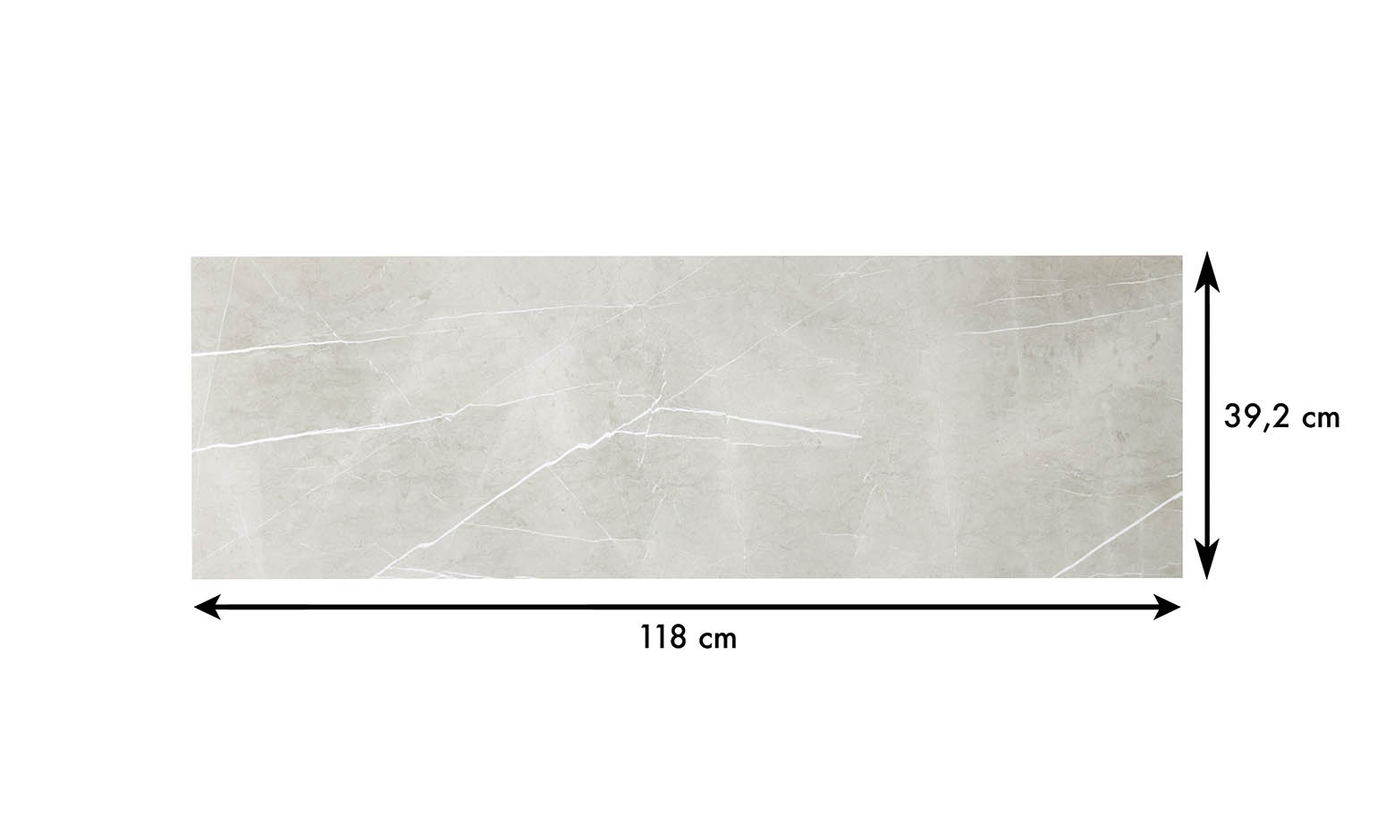 Revêtement minéral composite CERAMIN TILES SJ, beige, dalle 39.20 x 118.00 cm