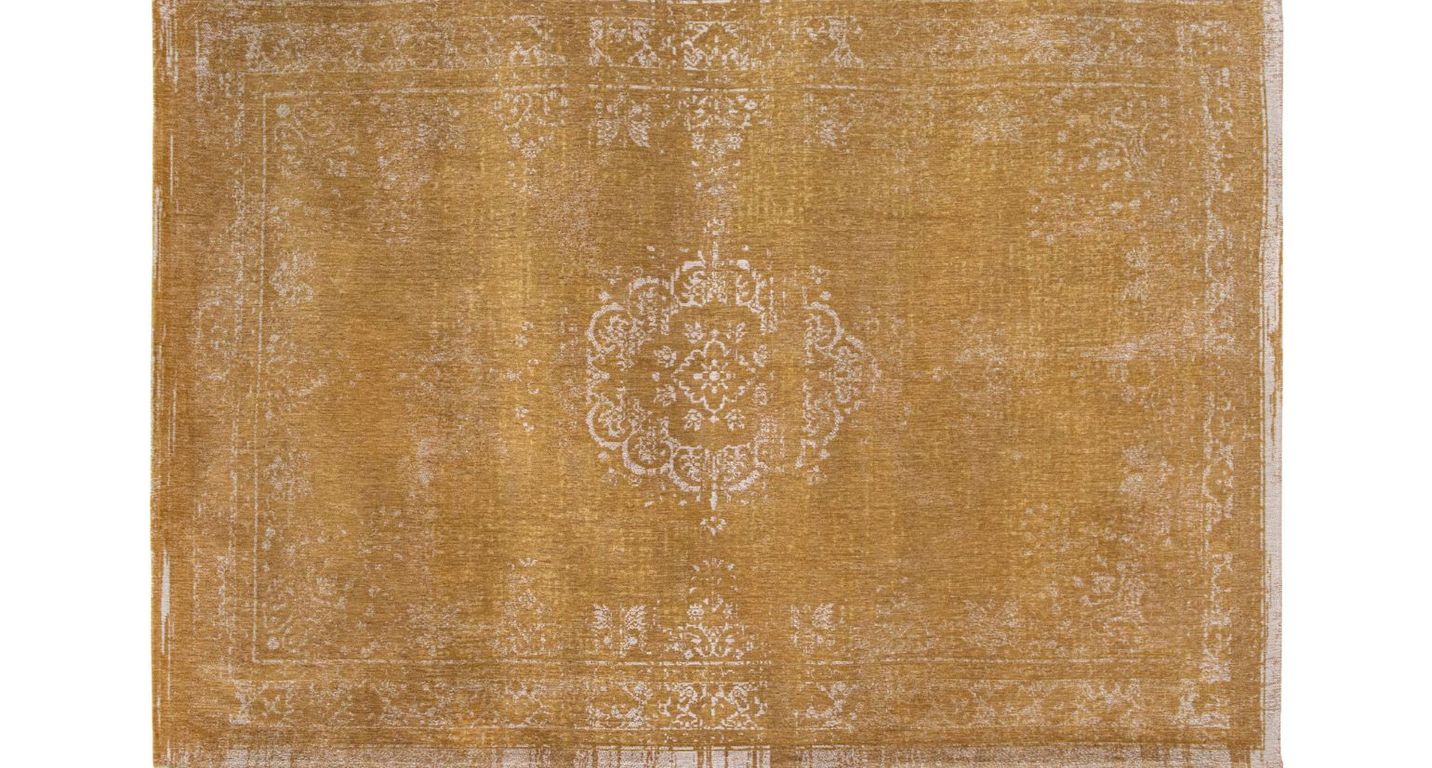 Tapis FADING MEDAILLON Louis De Poortere, oriental classique moutarde