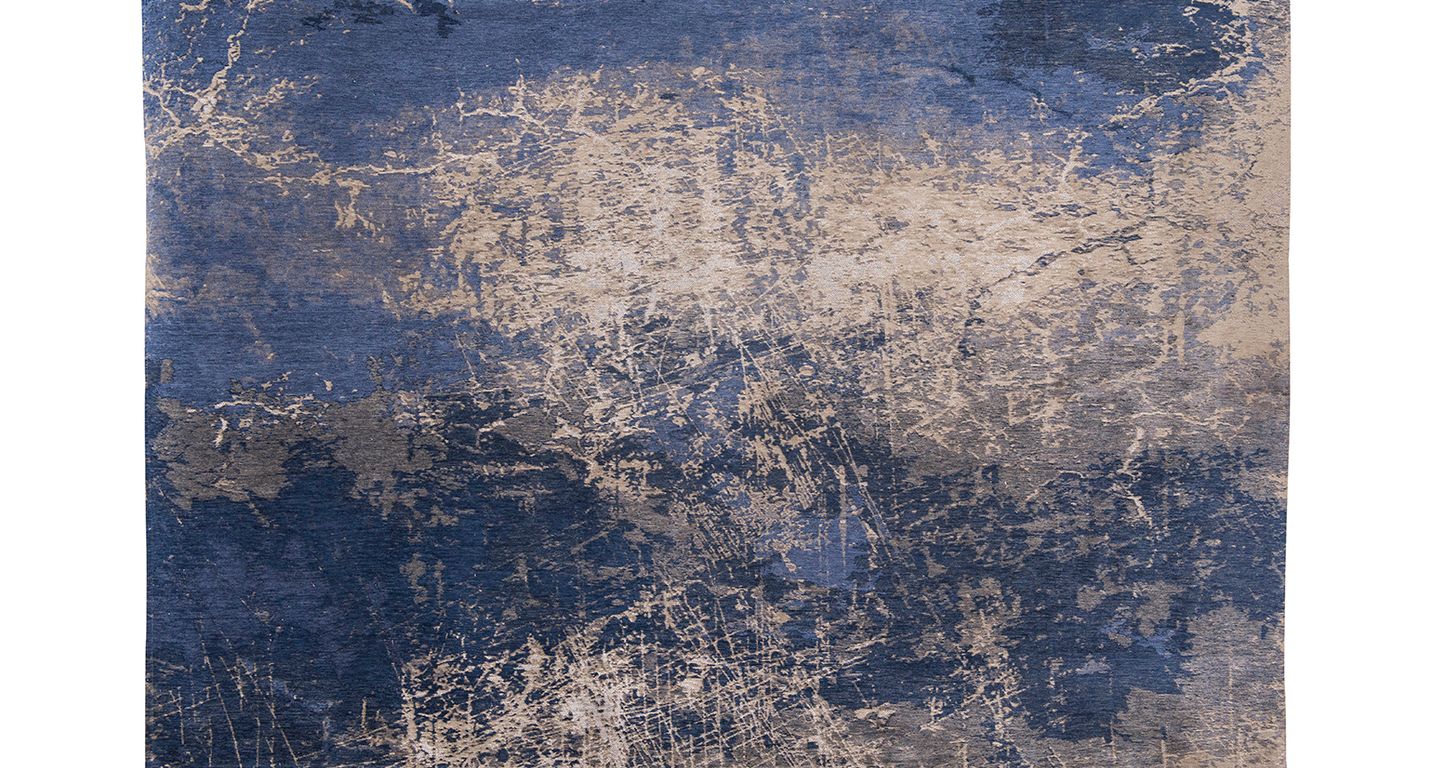 Tapis CRACKS Louis De Poortere, effacé  bleu