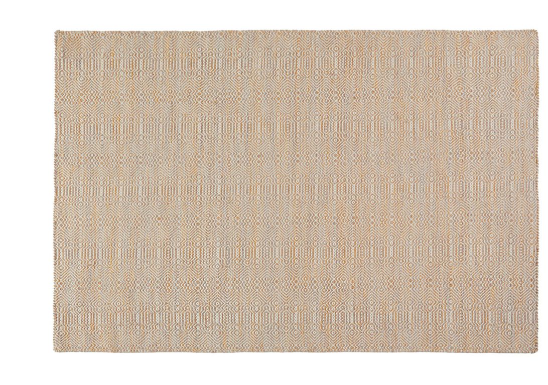 Tapis ZIGZAG , géométrique moutarde