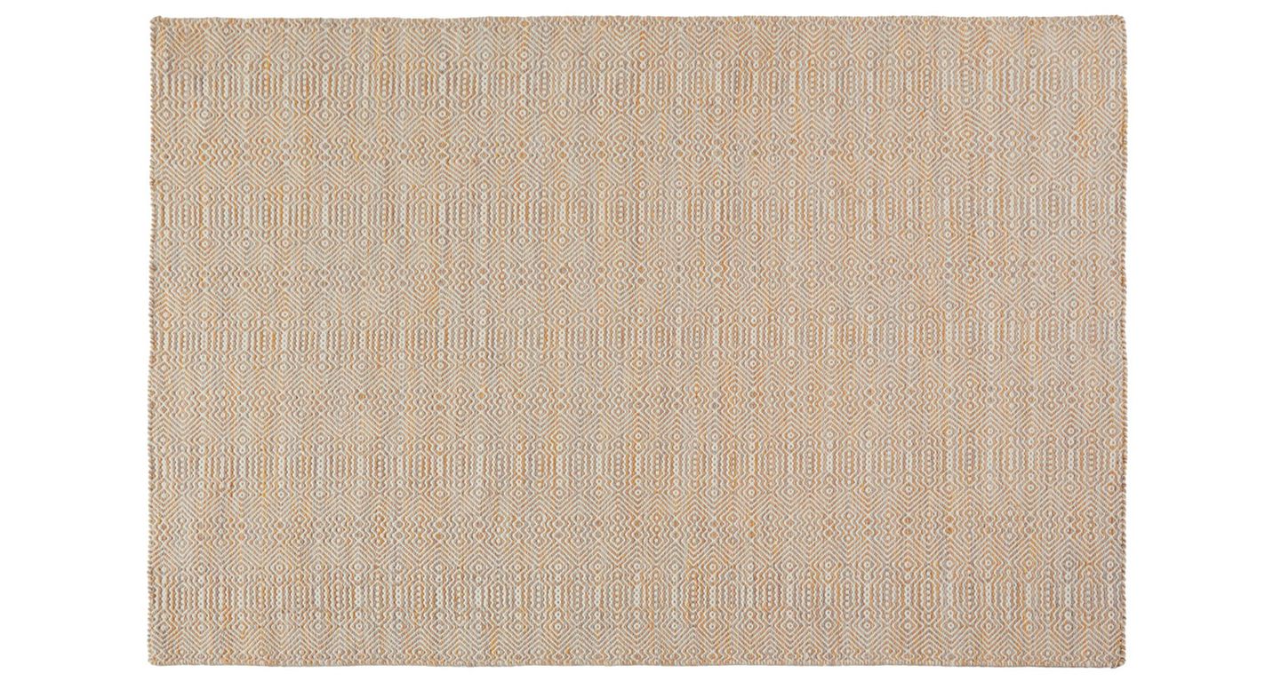 Tapis ZIGZAG , géométrique moutarde