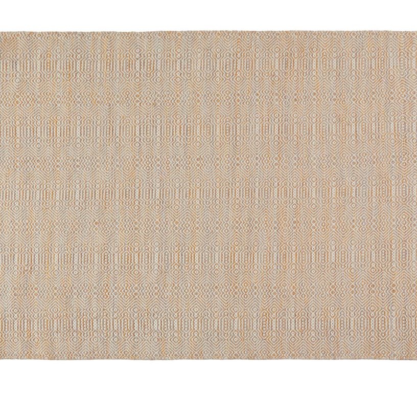 Tapis ZIGZAG , géométrique moutarde