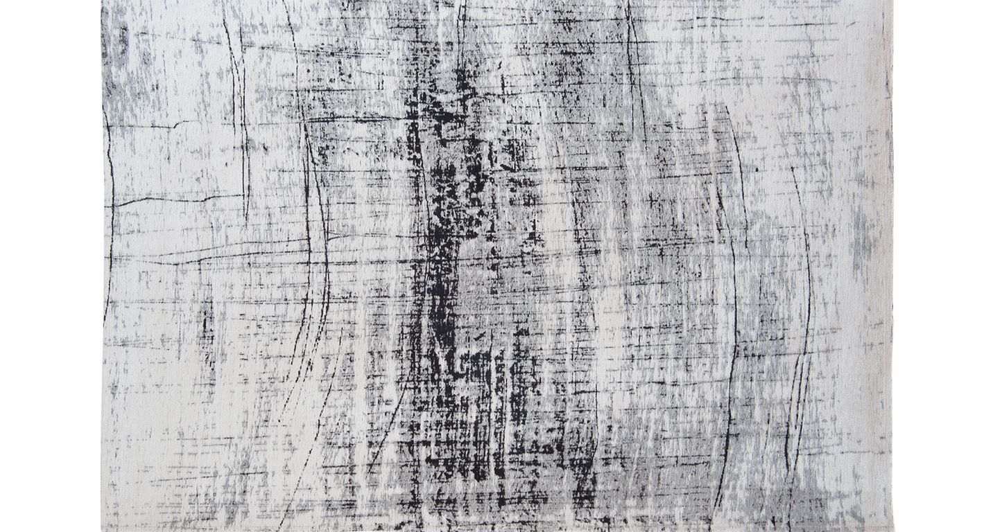 Tapis GRIFF Louis De Poortere, effacé  noir et blanc