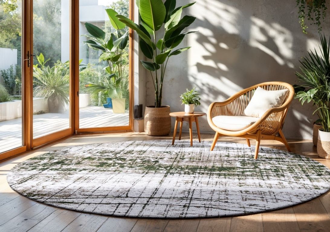 Tapis GRIFF Louis De Poortere, effacé  Central green