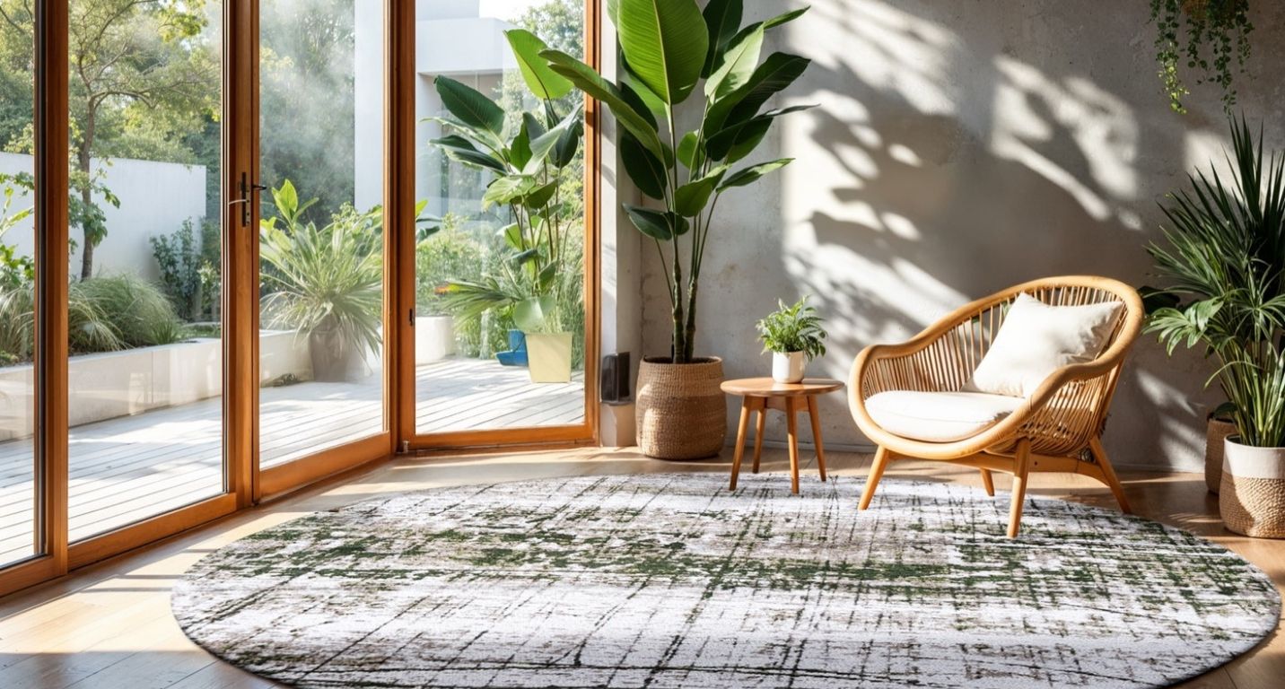 Tapis GRIFF Louis De Poortere, effacé  Central green