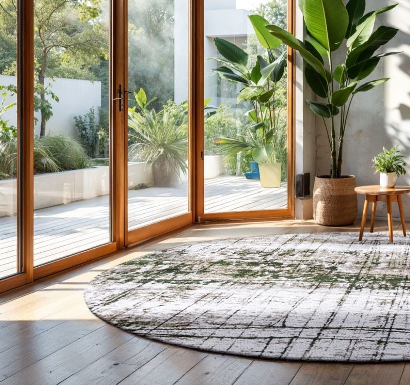 Tapis GRIFF Louis De Poortere, effacé  Central green