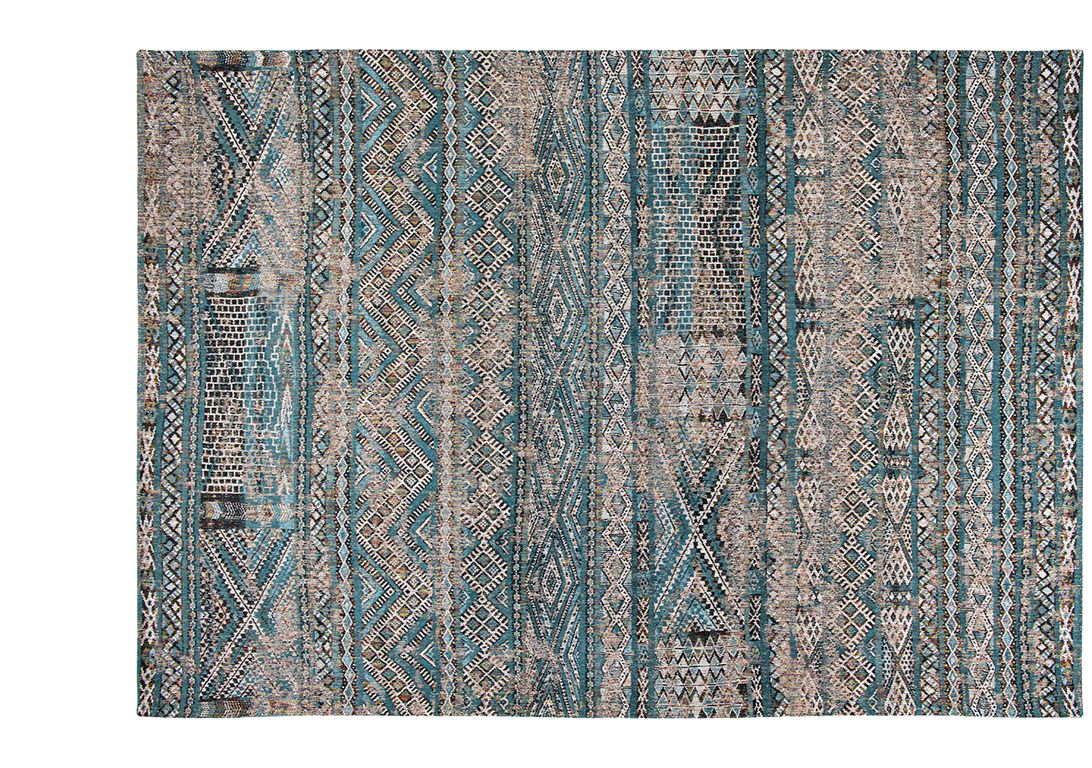Tapis ANTIQUE KILIM Louis De Poortere, ethnique  bleu