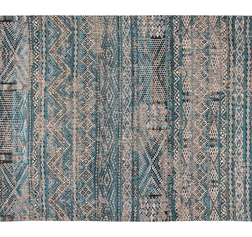 Tapis ANTIQUE KILIM Louis De Poortere, ethnique  bleu