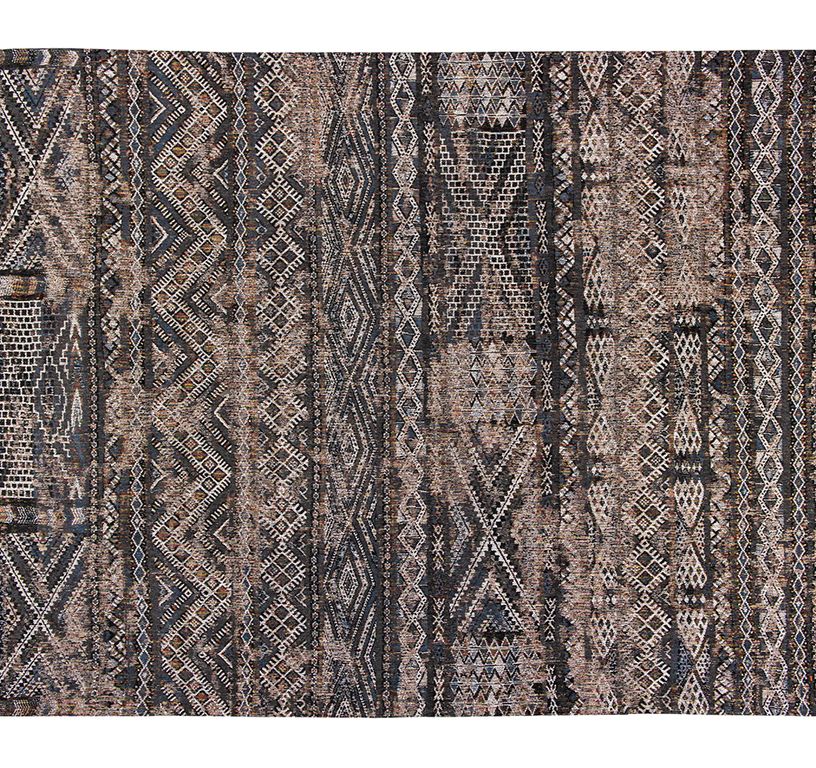Tapis ANTIQUE KILIM Louis De Poortere, ethnique  noir
