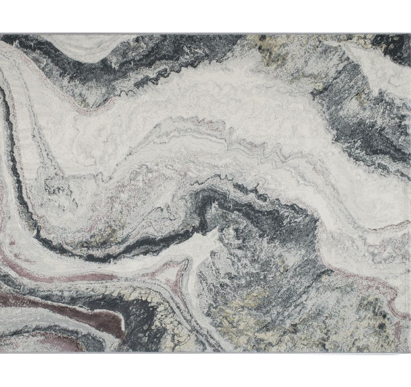 Tapis MYNERAL , effacé  gris blanc