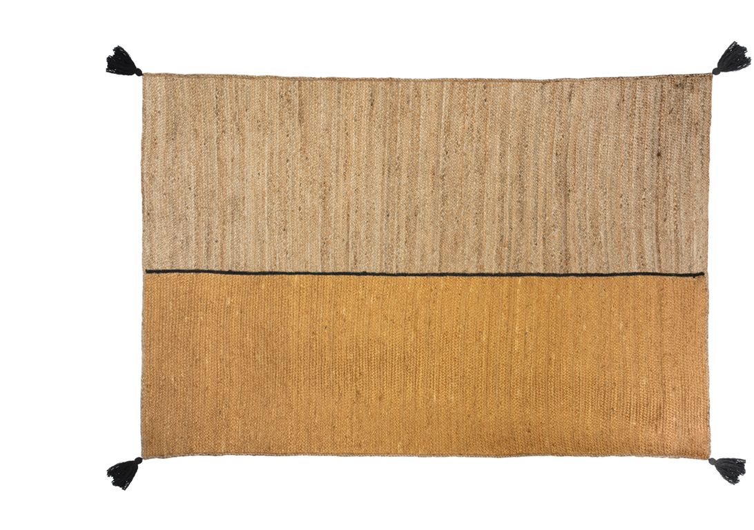 Tapis SARA , faux-uni naturel jaune