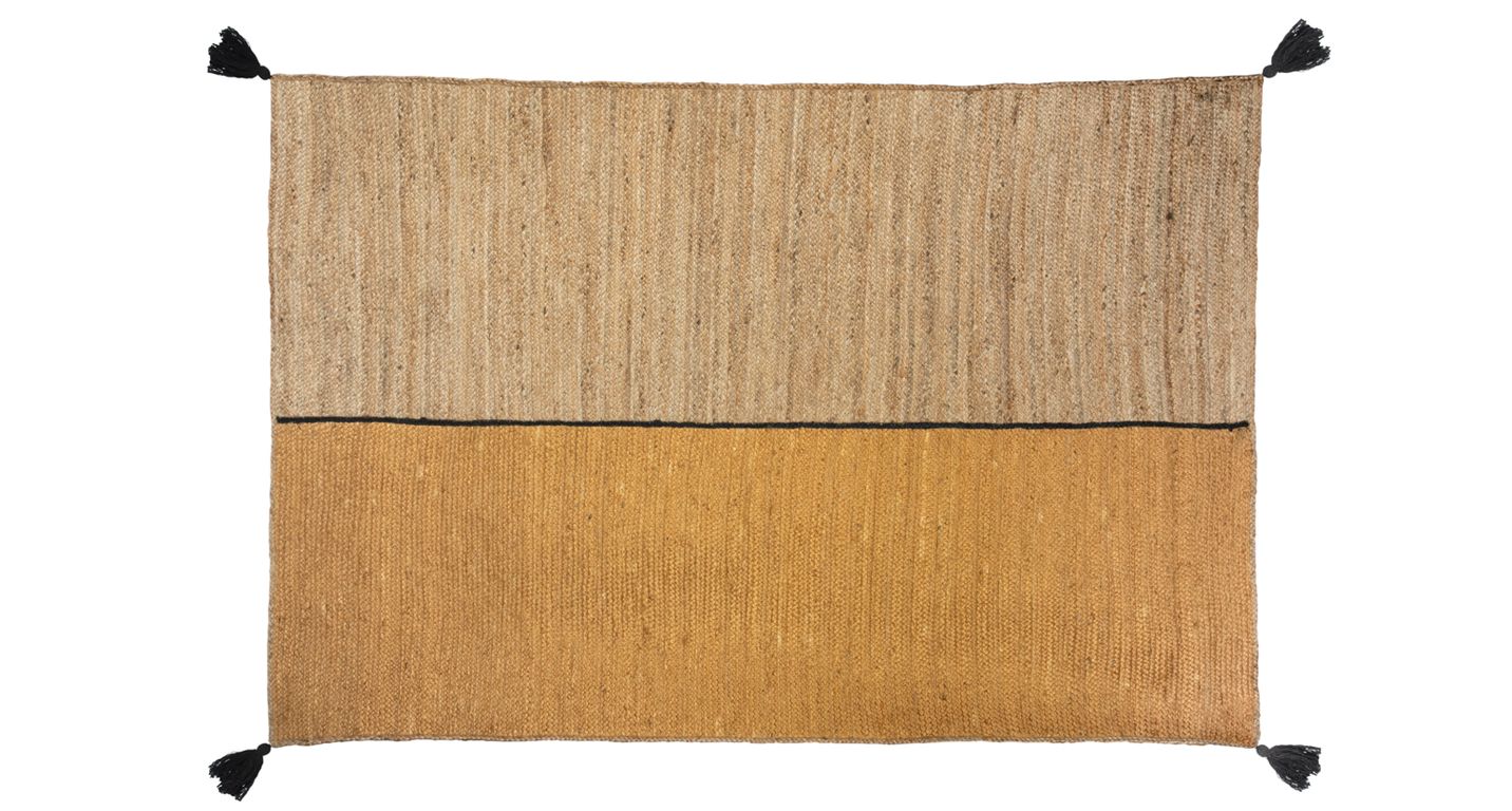 Tapis SARA , faux-uni naturel jaune