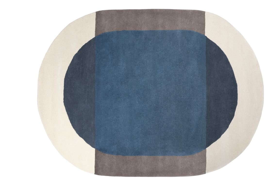 Tapis ESTER , géométrique  bleu