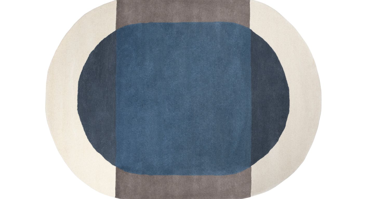 Tapis ESTER , géométrique  bleu