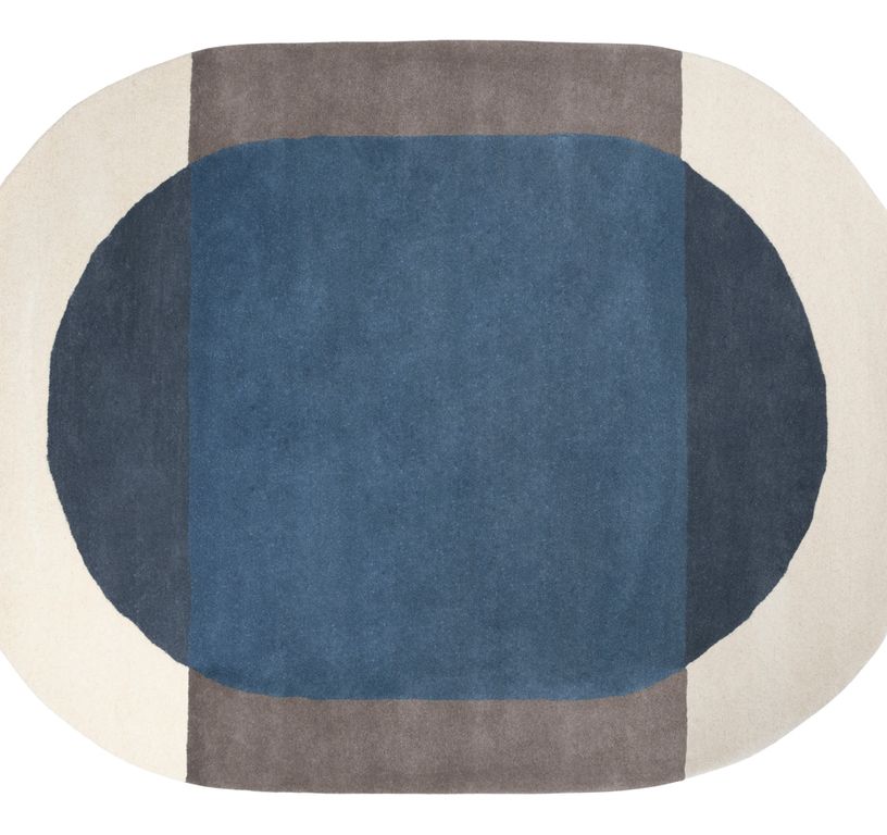 Tapis ESTER , géométrique  bleu