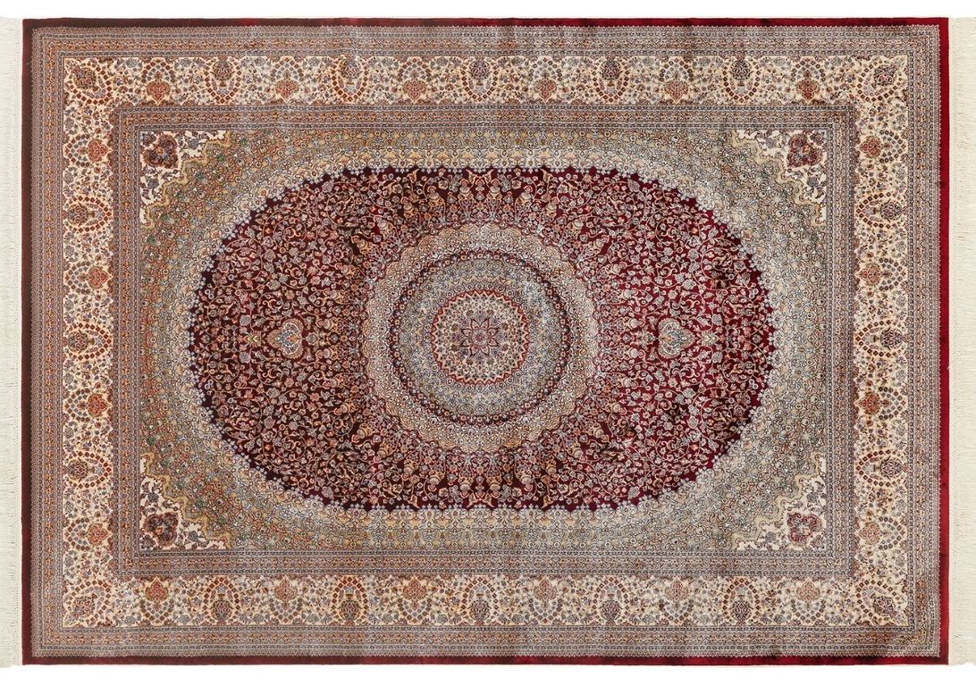 Tapis TÄBRIZ , oriental  beige rouge bleu