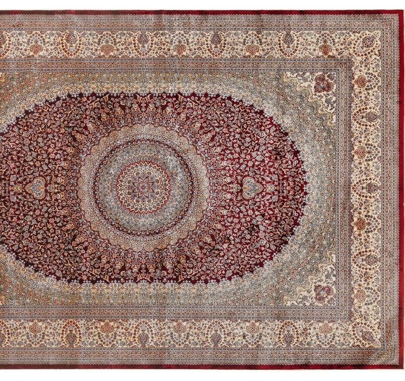 Tapis TÄBRIZ , oriental  beige rouge bleu