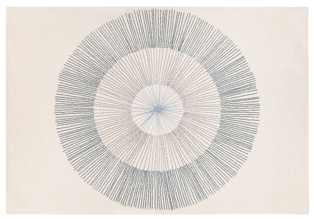 Tapis PISSENLIT BLEU , végétal bleu beige