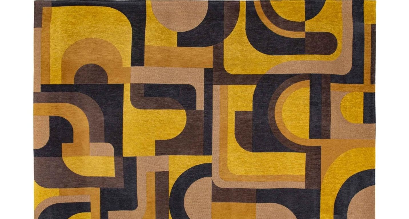 Tapis MODULE Louis De Poortere, géométrique  jaune
