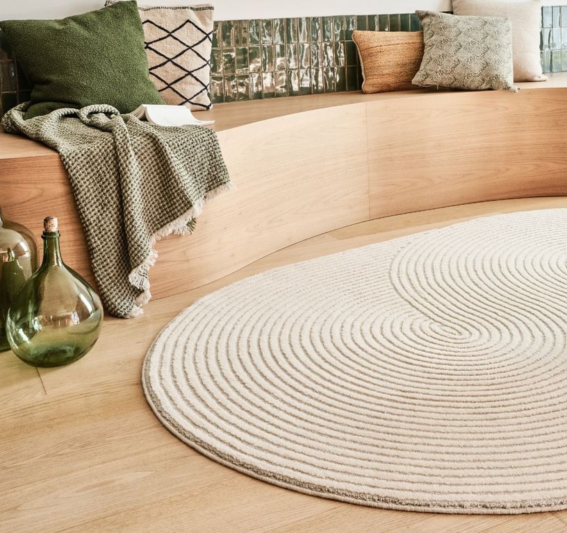 Tapis STELA , géométrique  beige