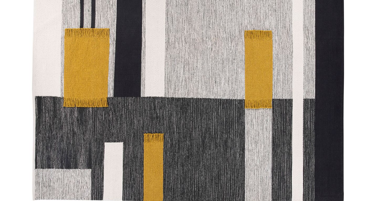 Tapis COMBO Papilio, patchwork gris, beige, jaune