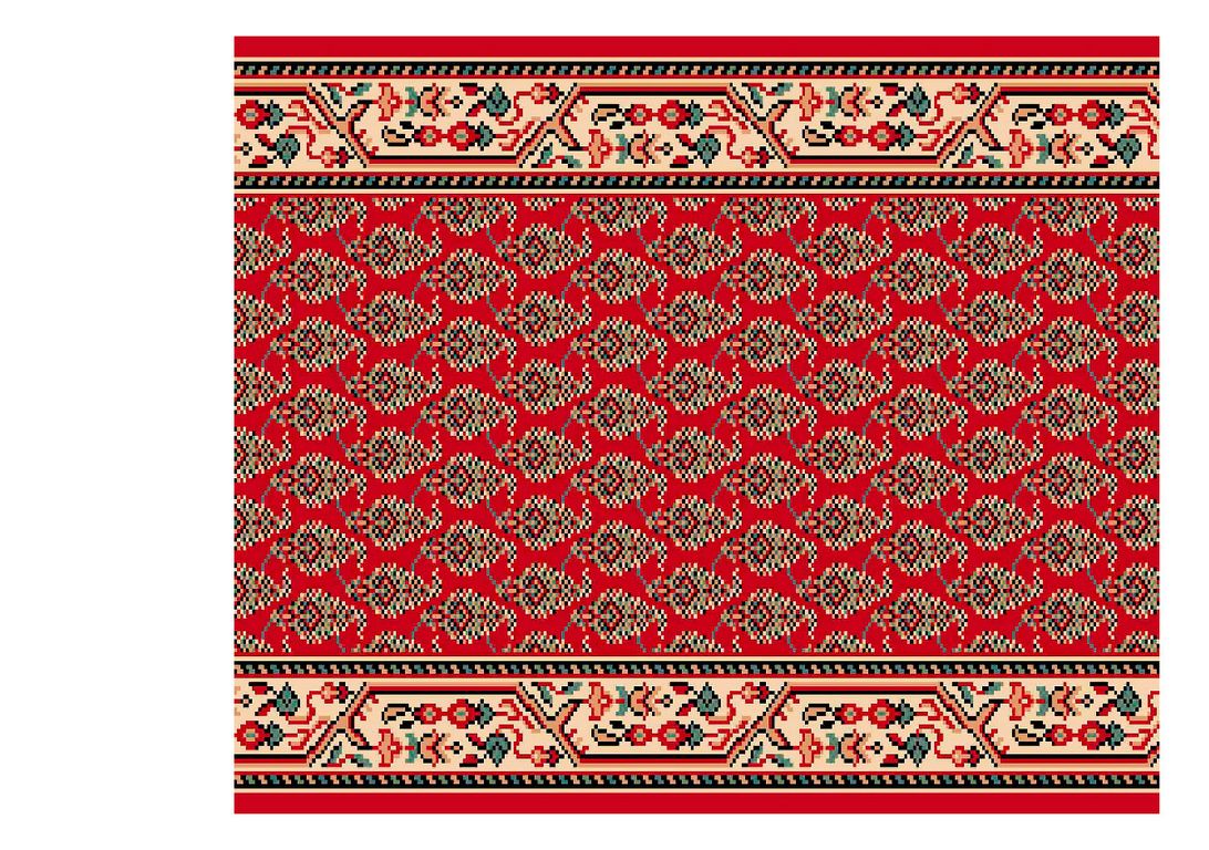 Passage d'escalier AVENUE ALLOVER, moquette velours ras, motif Classique, col rouge