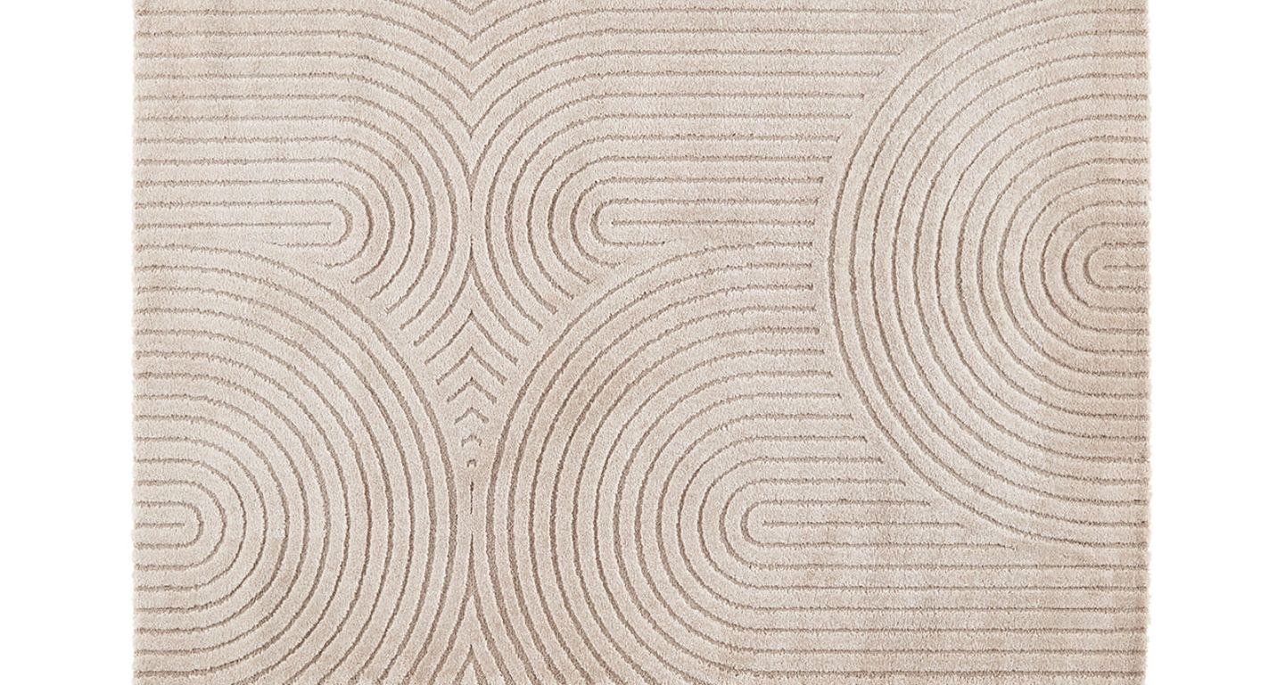 Tapis NATIVE , géométrique  taupe