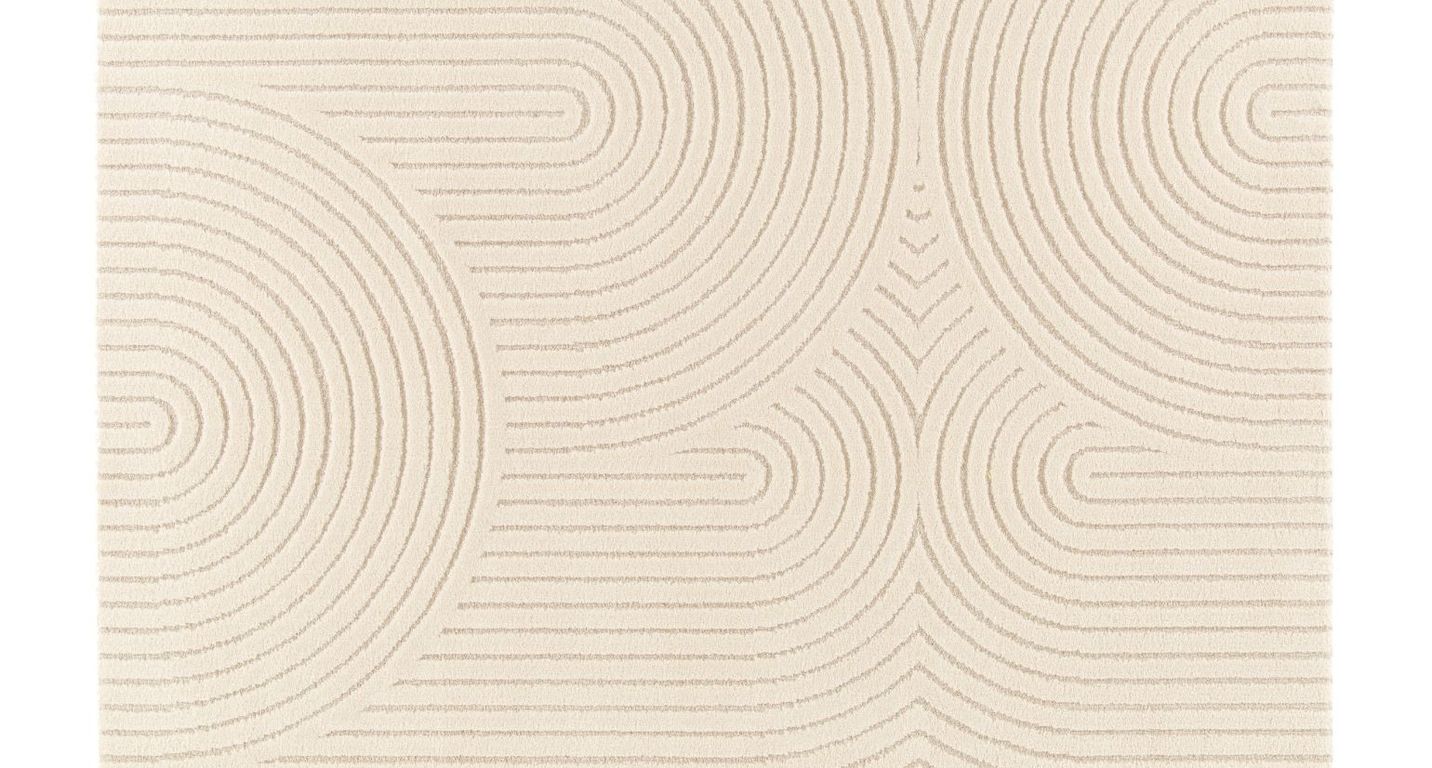 Tapis NATIVE , géométrique  beige