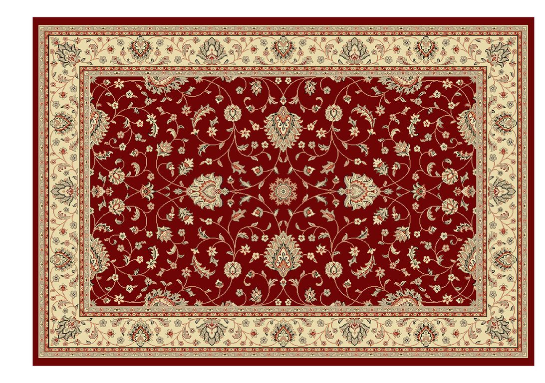 Tapis CHOBY , oriental classique  crème rouge