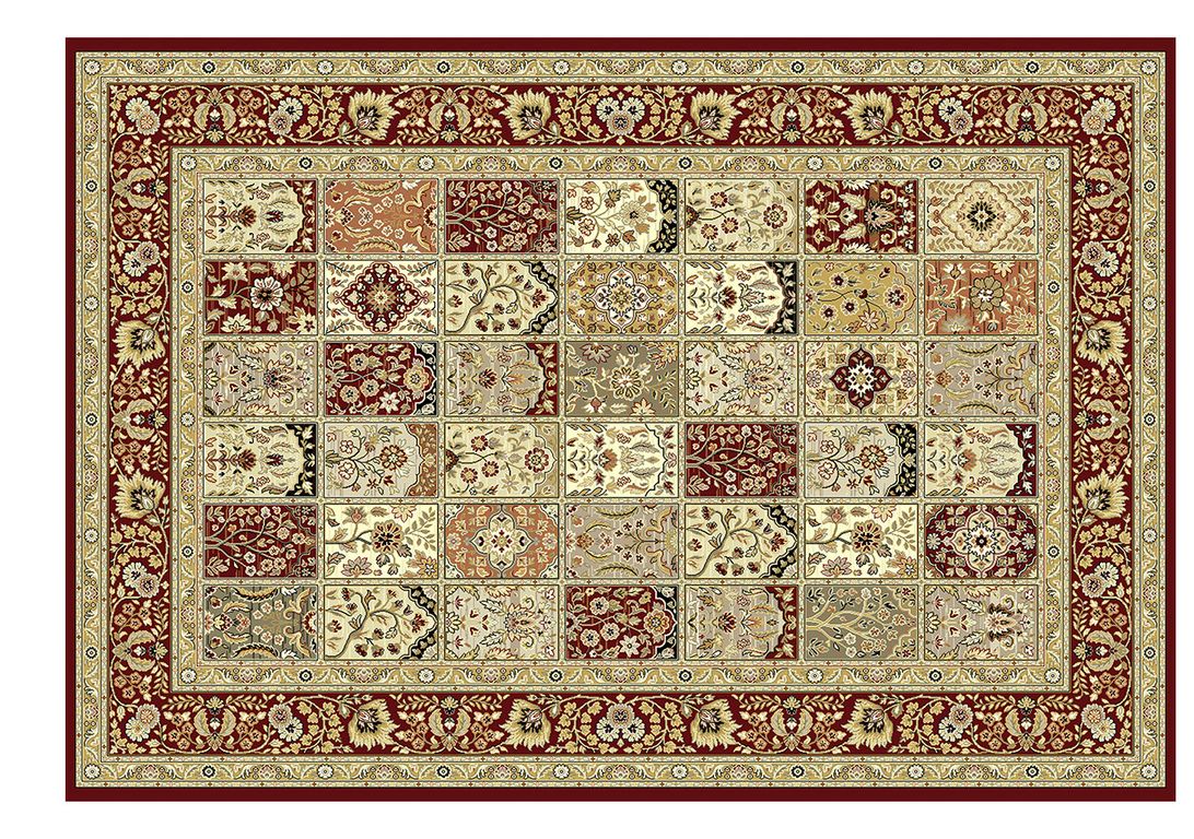 Tapis CHOBY , oriental classique beige rouge