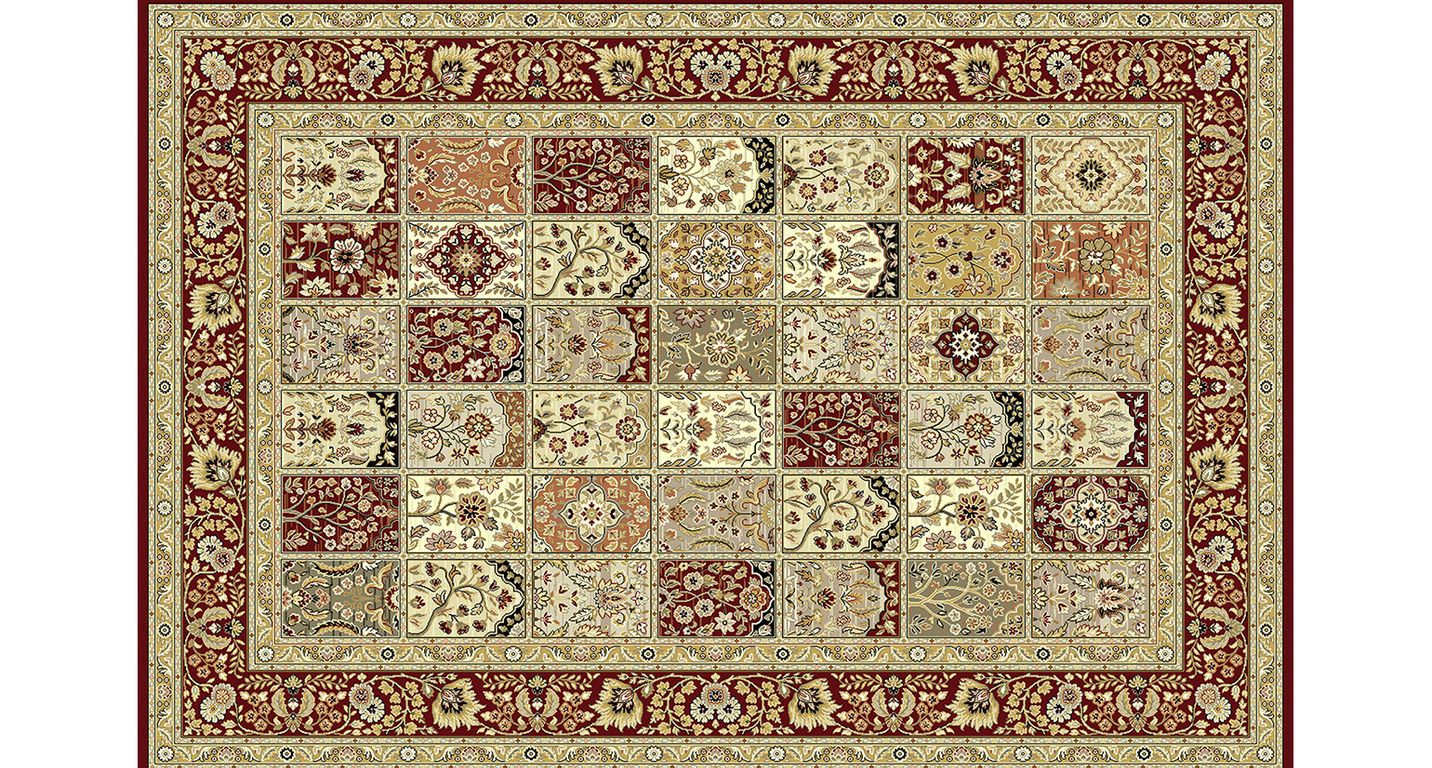 Tapis CHOBY , oriental classique beige rouge