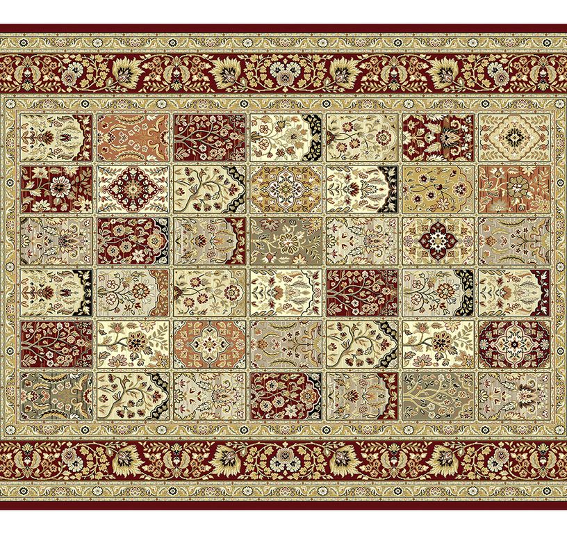 Tapis CHOBY , oriental classique beige rouge