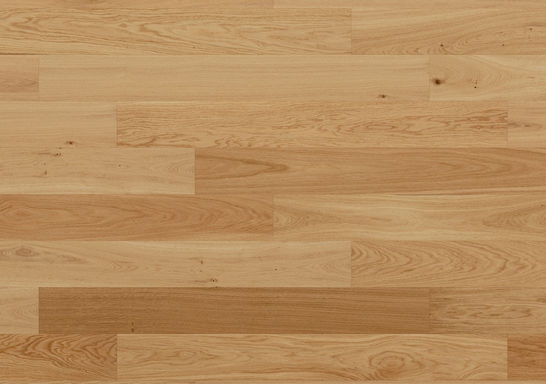 Parquet contrecollé TRIANON 130 CHENE COURANT, chêne naturel, verni, larg. 13.00 cm