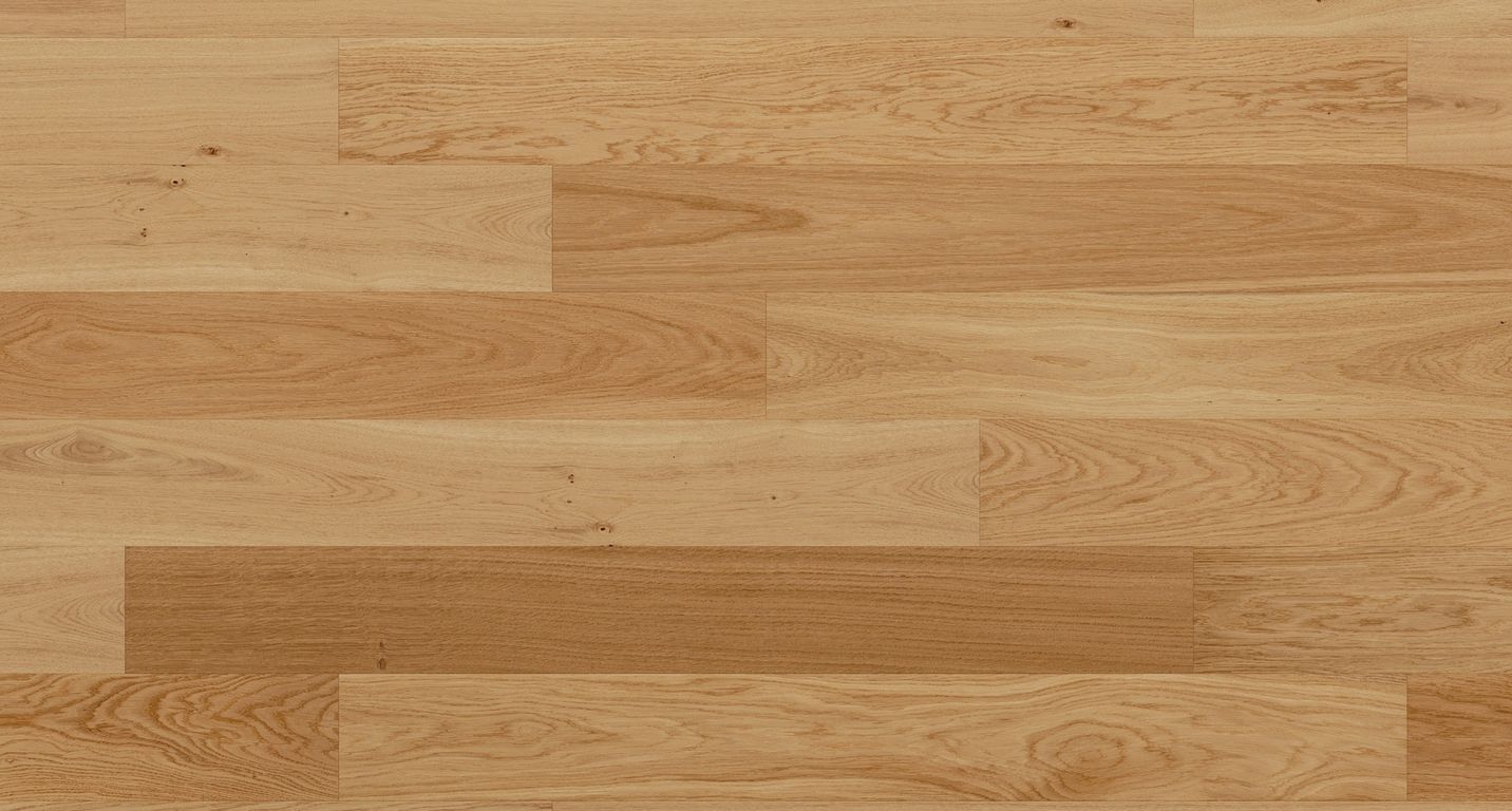 Parquet contrecollé TRIANON 130 CHENE COURANT, chêne naturel, verni, larg. 13.00 cm