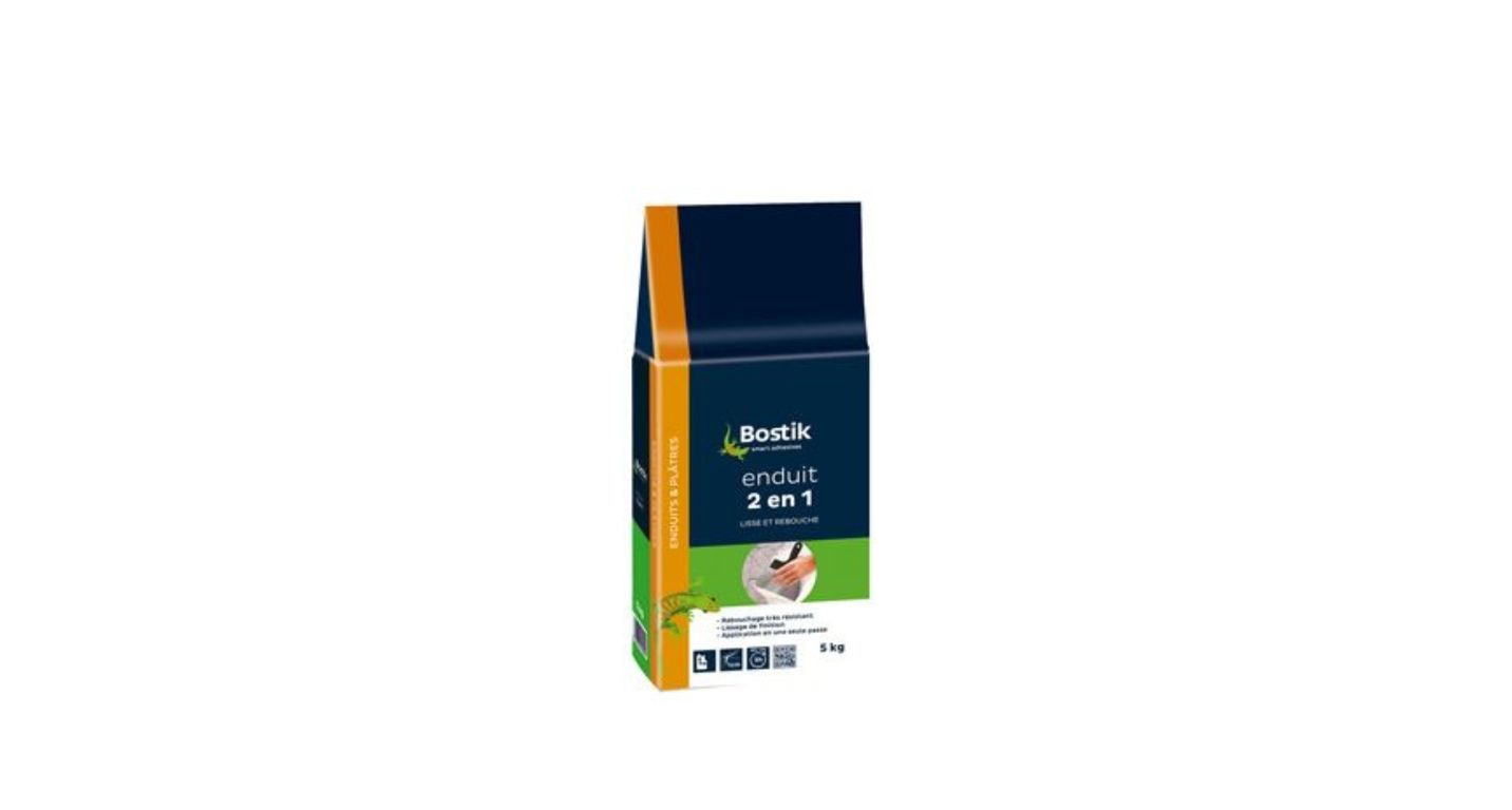 Enduit de rebouchage Bostik ENDUIT 2 EN 1, 5.00 kg