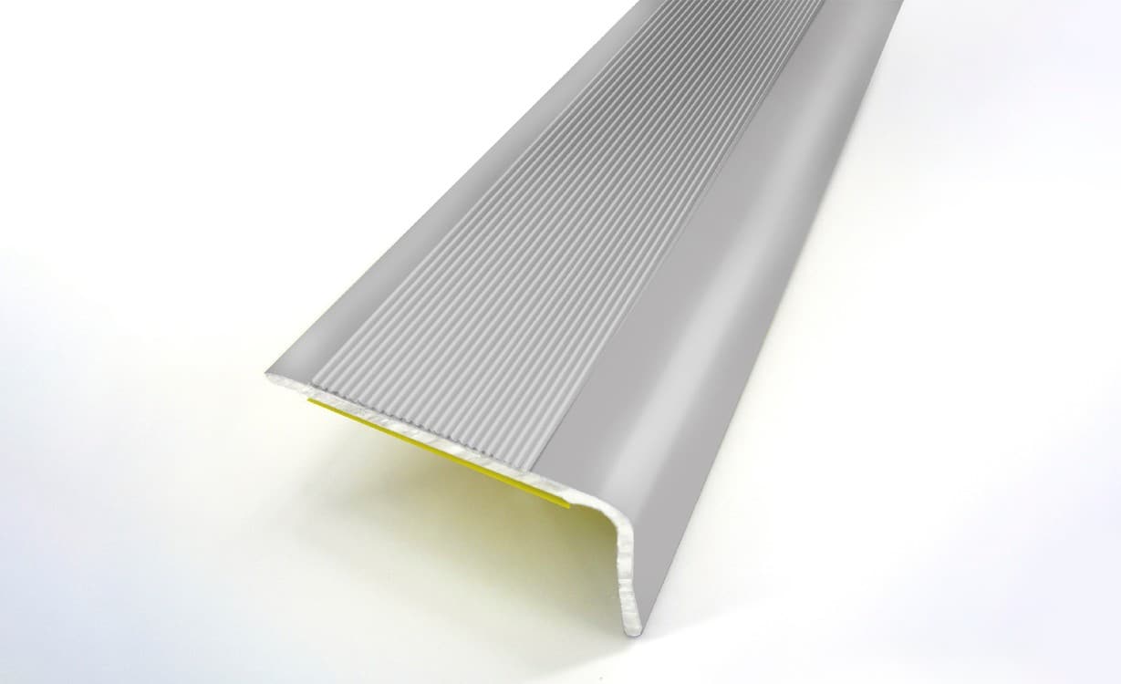 Nez de marche ALU NAT Aluminium à coller, ALU NAT, l 3.60x L. 170.00 cm