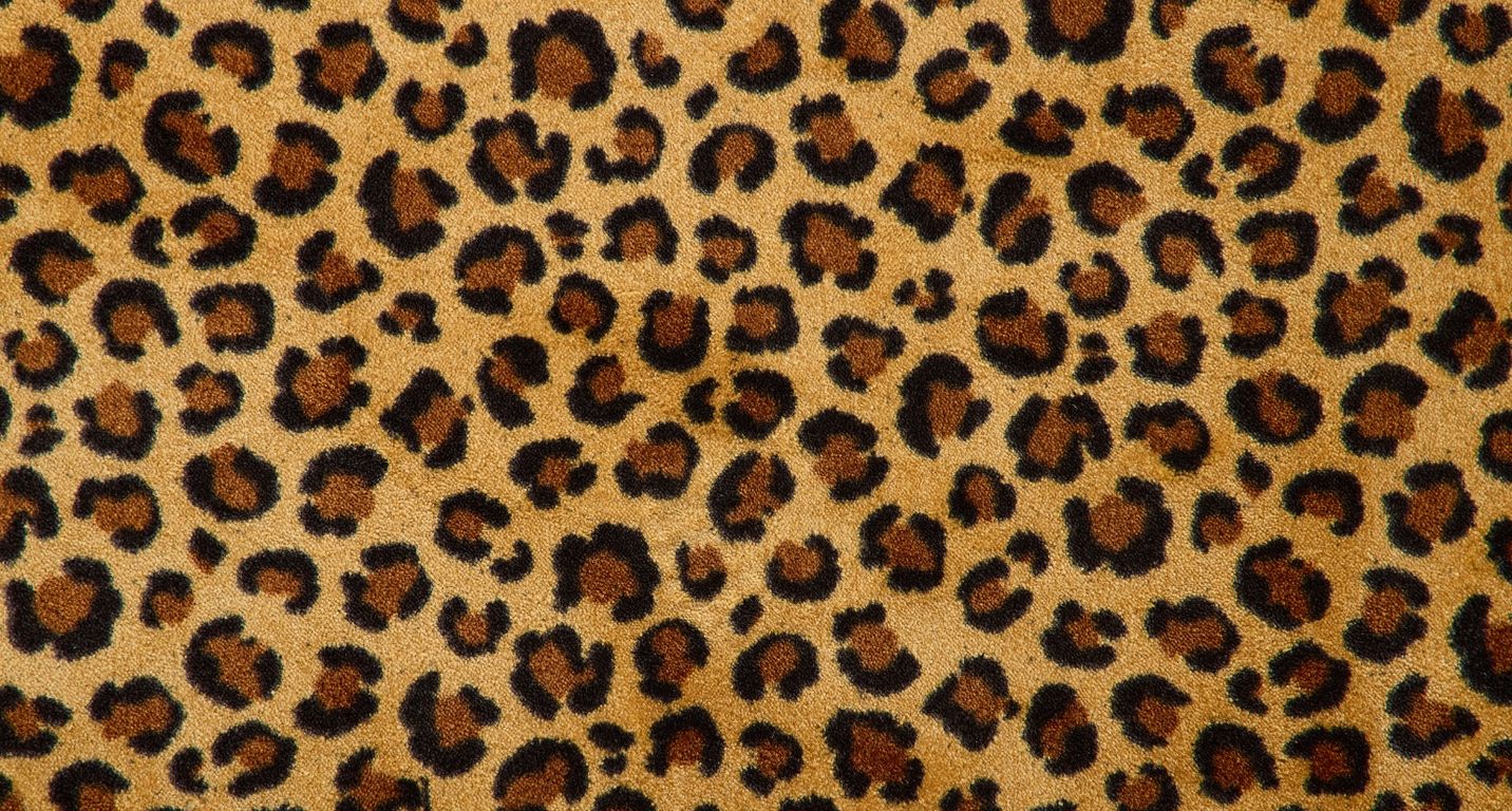 Moquette imprimée LEOPARD, col Beige et Marron, rouleau 4.00 m