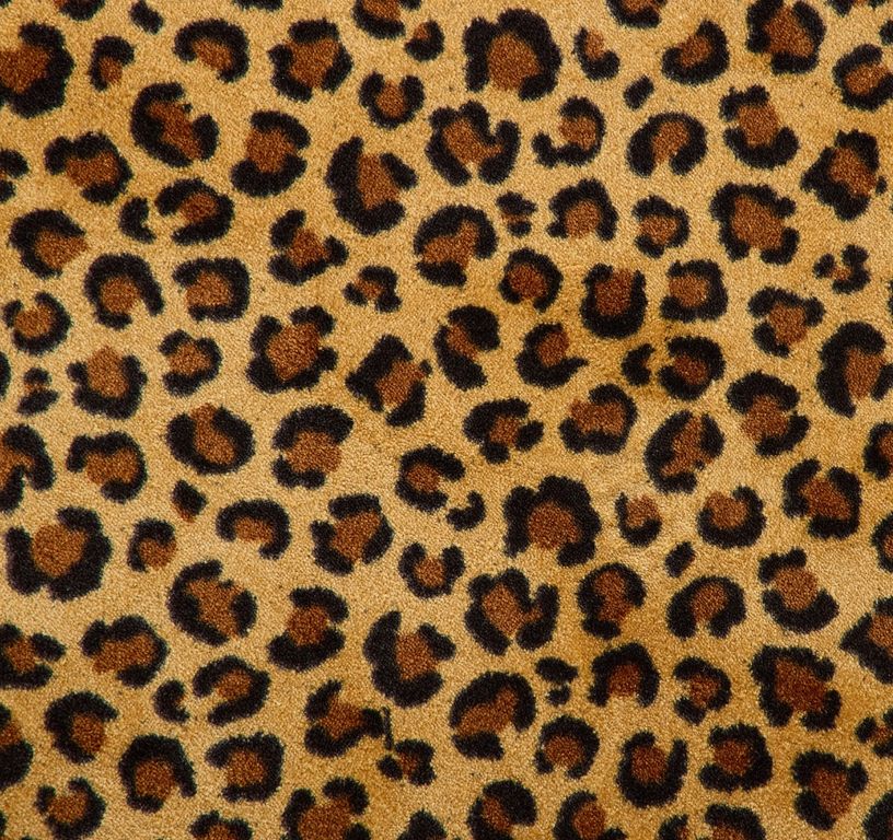 Moquette imprimée LEOPARD, col Beige et Marron, rouleau 4.00 m
