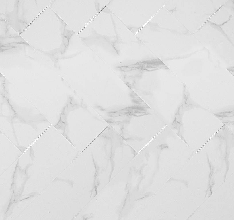 Sol vinyle INVICTUS BATON ROMPU , Marbre blanc, lame 14.50 x 74.30 cm