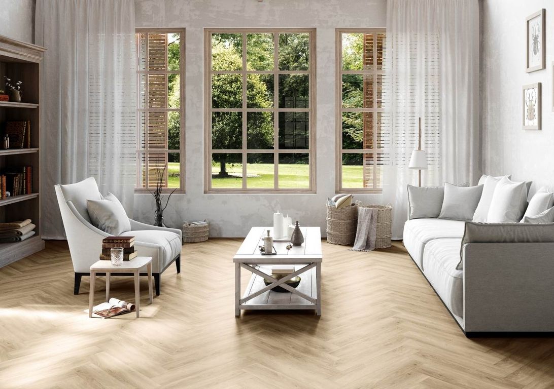 Sol vinyle INVICTUS BATON ROMPU , Bois chêne clair, lame 14.50 x 74.30 cm